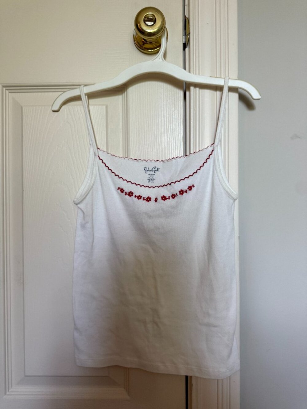 Brandy Melville White Floral Tank
